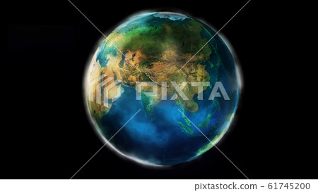 The day half of the Earth from space showing Africa, Asia and Oceania. The day half of the Earth from space showing Africa, Asia and Oceania. 61745200