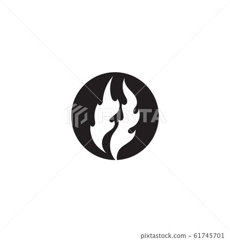 Fire flame Logo Template vector icon Oil, gas and 61745701