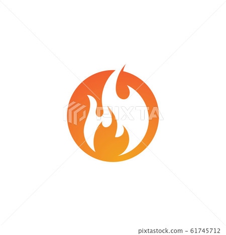 Fire flame Logo Template vector icon Oil, gas and 61745712