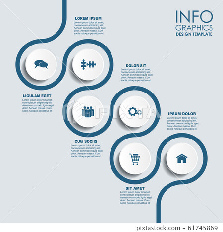 Infographic Design Template With Place For Your... - Stock Illustration ...