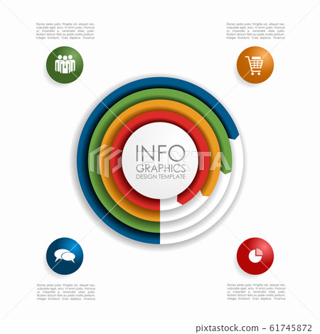 Infographic design template with place for your data. Vector illustration. 61745872