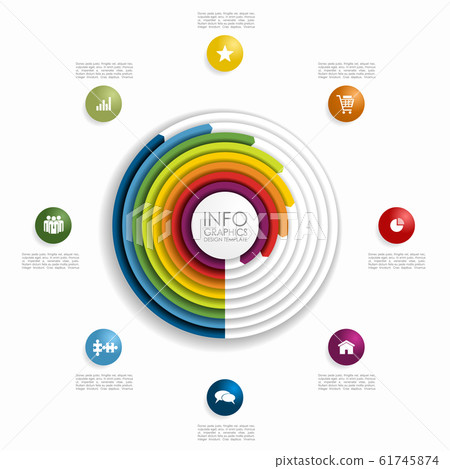 Infographic design template with place for your data. Vector illustration. 61745874