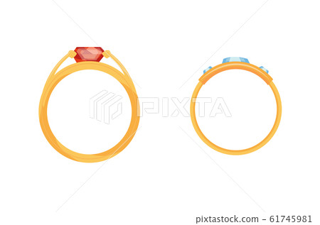 Jewelry vector jewellery gold wedding ring.... - Stock Illustration  [61745981] - PIXTA