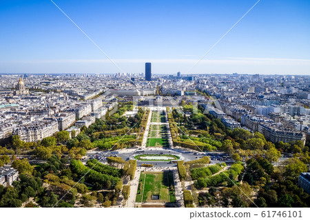 Aerial city view of Paris from Eiffel Tower, Aerial city view of Paris from Eiffel Tower, 61746101