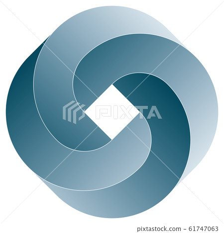 Impossible rouded square icon. Impossible rouded square icon. 61747063
