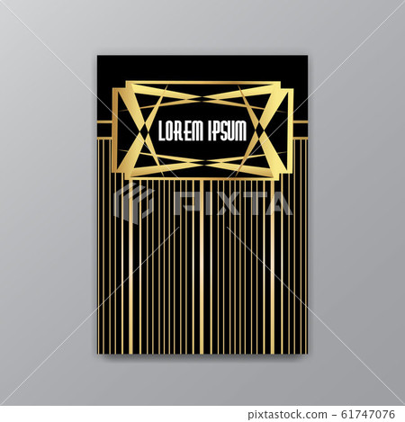 Art Deco elegant page template, Gatsby style for 61747076