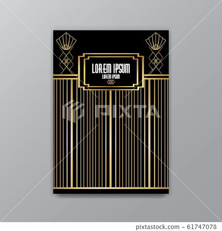 Art Deco elegant page template, Gatsby style for 61747078