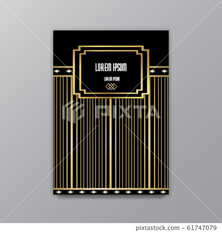 Art Deco elegant page template, Gatsby style for 61747079