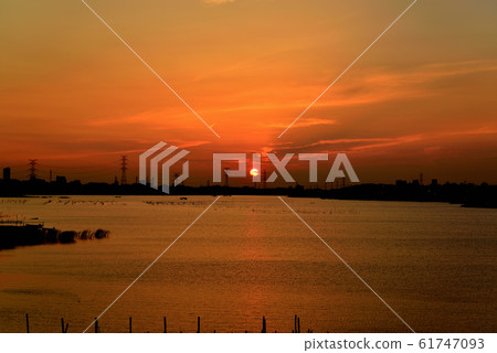 千葉縣德沼沼的夜景 千葉縣德沼沼的夜景 61747093