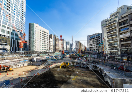 Scenery of Sakuragaoka at Shibuya Station under redevelopment <Shibuya-ku, Tokyo, January 2020> Scenery of Sakuragaoka at Shibuya Station under redevelopment <Shibuya-ku, Tokyo, January 2020> 61747211