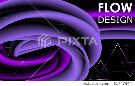 Abstract cover design. Fluid flow. Vector. Abstract cover design. Fluid flow. Vector. 61747444