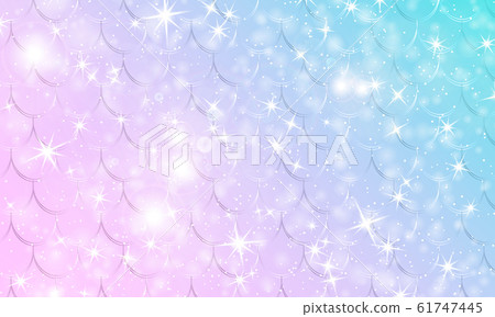 Mermaid kawaii pattern. Fish scale. Vector 61747445