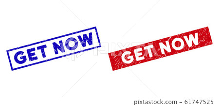 Scratched Get Now Rectangle Stamp Seals 61747525