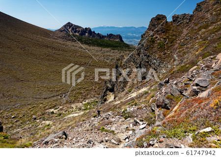 Asanoyama, Kengamine and Yatsugatake from the climb to Asama 61747942
