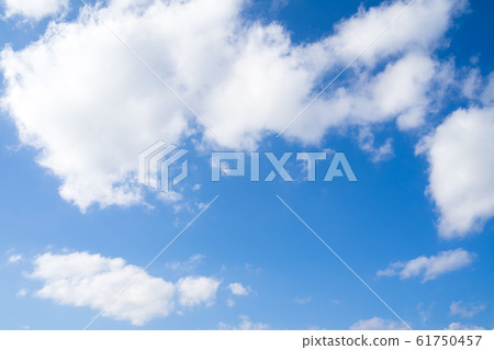 Blue sky clouds background material image 61750457