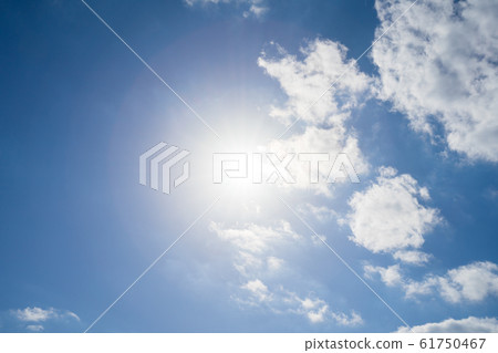 Blue sky clouds background material image 61750467