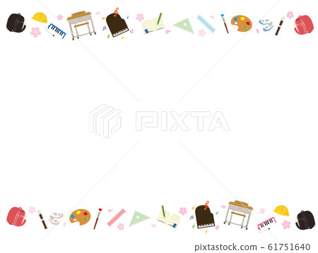 Elementary school entrance frame - Stock Illustration [61751640] - PIXTA