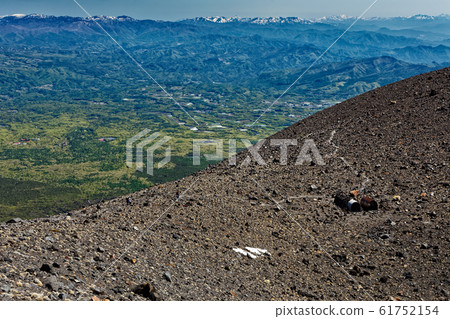 從富士山看到的滋賀和上越的火山口和山脈 61752154