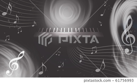 音樂背景鍵盤和音符 61756993