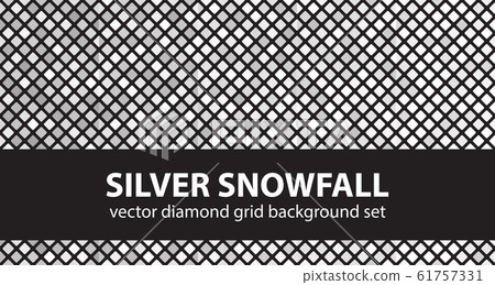 Diamond pattern set "Silver Snowfall". Vector Diamond pattern set "Silver Snowfall". Vector 61757331