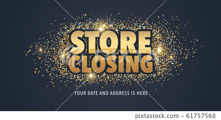 Store closing vector illustration, background… - Stock Illustration