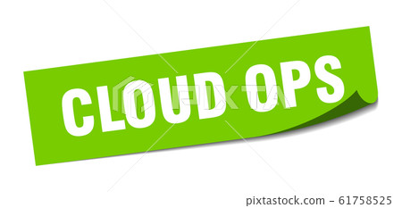 cloud ops sticker. cloud ops square sign. cloud cloud ops sticker. cloud ops square sign. cloud 61758525