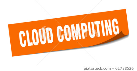 cloud computing sticker. cloud computing square cloud computing sticker. cloud computing square 61758526