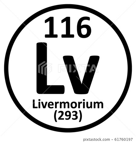 Periodic table element livermorium icon. 61760197