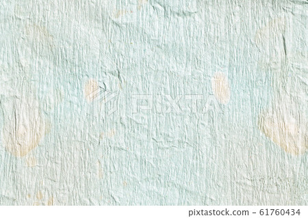 Old crumpled soft Blue with orange stained paper background texture 61760434