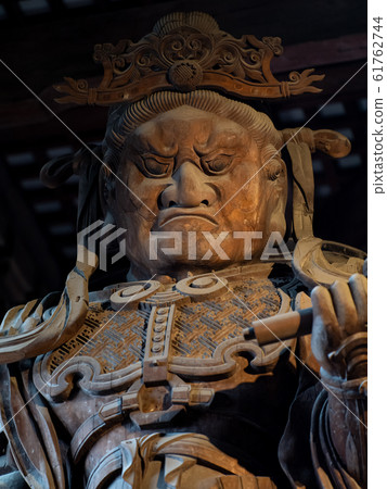 Todaiji Daibutsuden statue of Hirome statue standing up front Todaiji Daibutsuden statue of Hirome statue standing up front 61762744