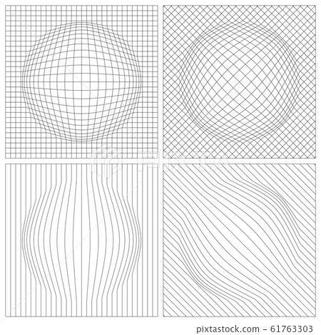 Abstract grid with bulge Abstract grid with bulge 61763303