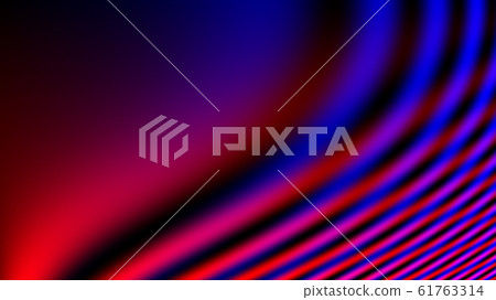blue curve line and red line mixing on black background,abstract futuristic pattern on multi color. 61763314