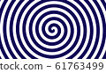 blue spiral pattern on white background. 61763499