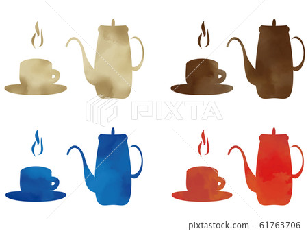 水彩風格咖啡具 61763706