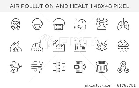 Air Pollution Icon Stock Illustration 61763791 Pixta