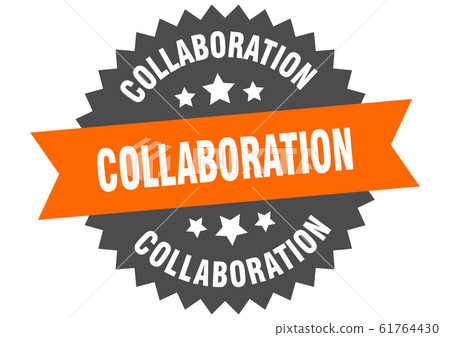 collaboration sign. collaboration circular band collaboration sign. collaboration circular band 61764430