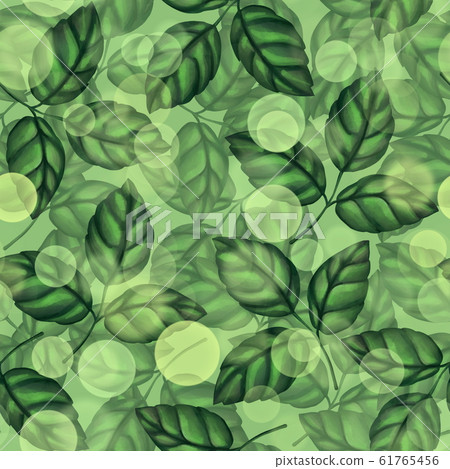 Green leaves seamless pattern 61765456
