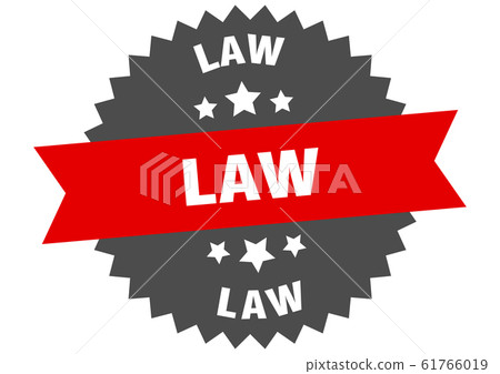 law sign. law circular band label. round law 61766019