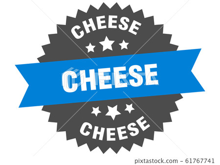 cheese sign. cheese circular band label. round - Stock Illustration ...