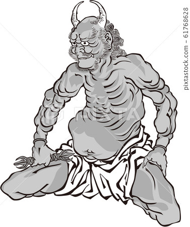 Ukiyo-e oni Part 1 Black and White 61768628