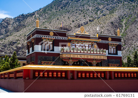 Jomsom Buddhist Monastery in Himalaya mountains, 61769131