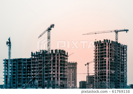 Picture of buildings under construction with 61769138