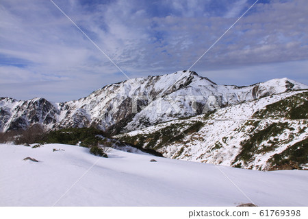 Snow field and Mt. 61769398