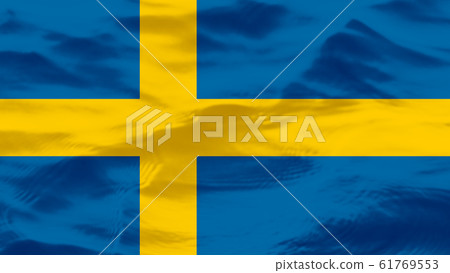 Waves Texture On Sweden Flag 61769553