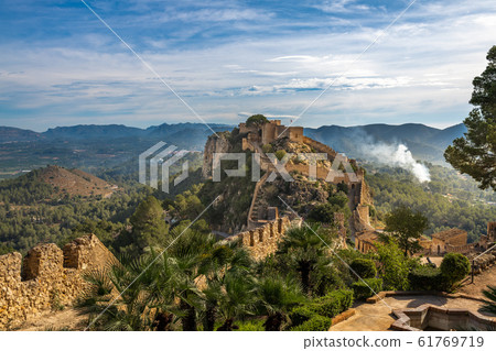 Panoramic view of Xativa Castle, Valencia, Spain Panoramic view of Xativa Castle, Valencia, Spain 61769719