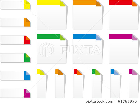 Sticky note illustration frame set 61769959