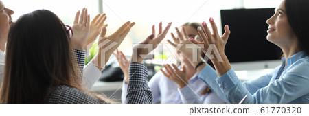 Biz team having meeting in office 61770320