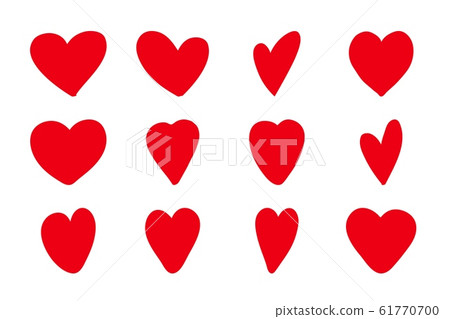 Hand drawn hearts icon set. Vector illustration... - Stock Illustration ...