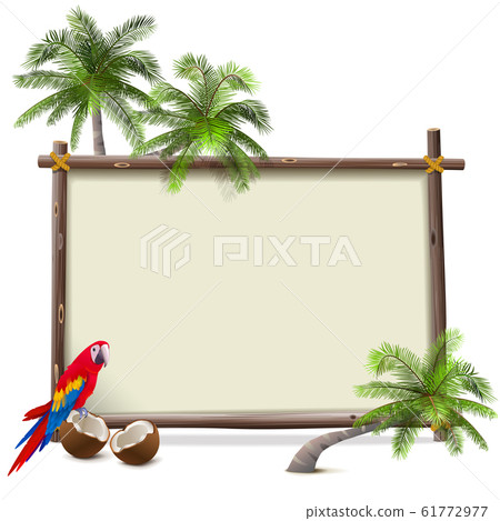 Vector Tropical Resort Frame Vector Tropical Resort Frame 61772977