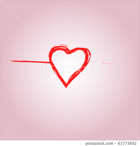 Heart-shaped red stripes on a pink background, the Heart-shaped red stripes on a pink background, the 61773692